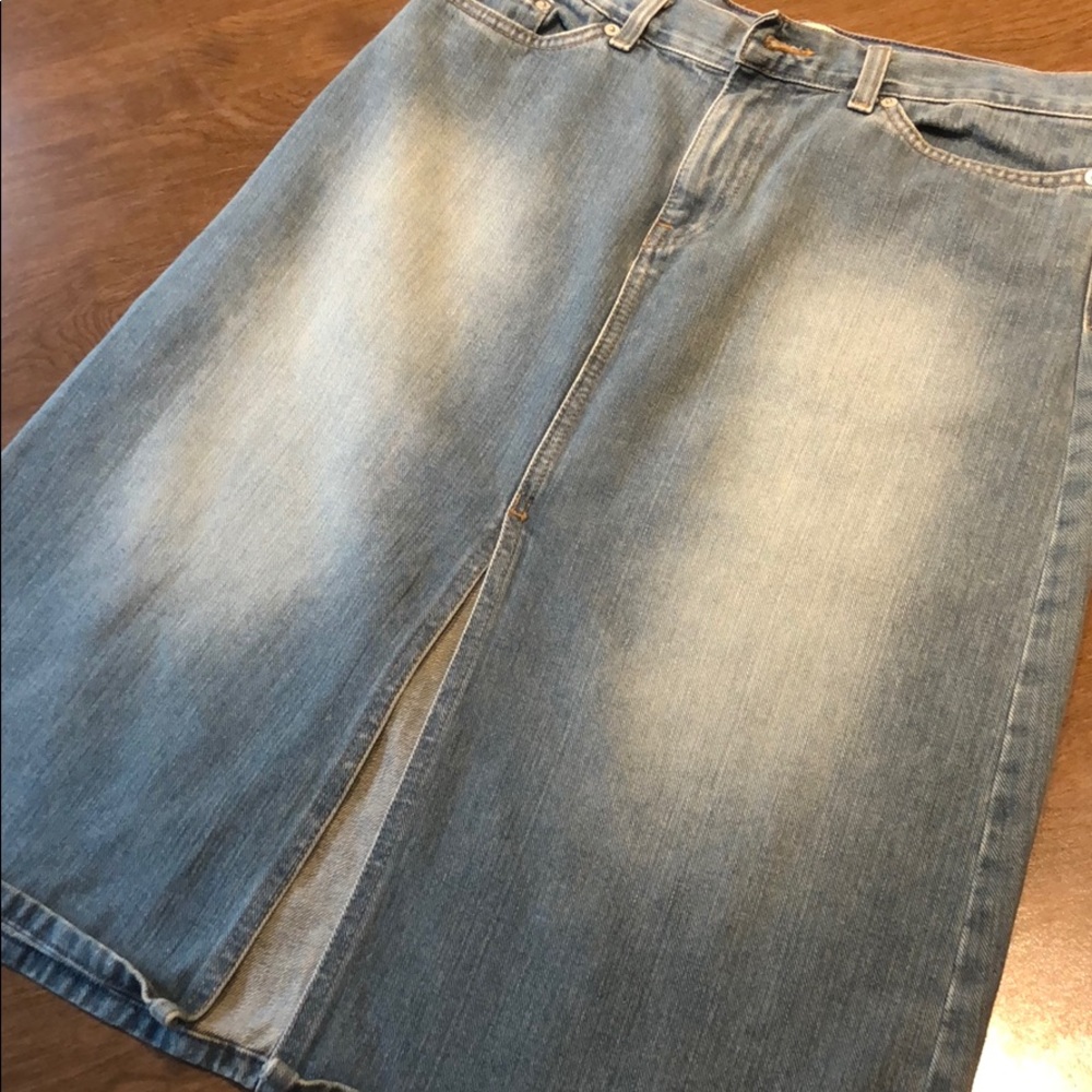 Midi Jean Skirt, Front skit *worn once*